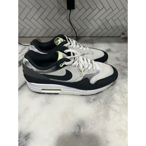 Nike Air Max 1 DB1998-100 White Black Volt Camo Men’s Size 10.5 Sneaker main image 4